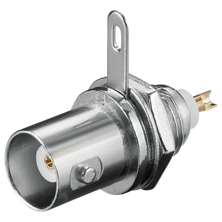 CONECTOR BNC HEMBRA SOLDABLE, CHASIS, PANEL, ROSCA-TUERCA